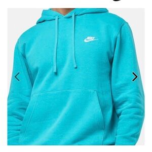 Nike Men's Sportswear Club Fleece Pullover Blue Hoodie L